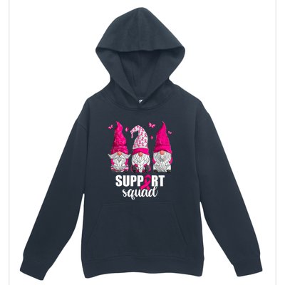 Breast Cancer Awareness Pink Gnomes Support Squad Gifts Urban Pullover Hoodie