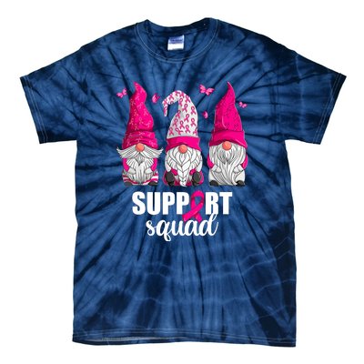 Breast Cancer Awareness Pink Gnomes Support Squad Gifts Tie-Dye T-Shirt