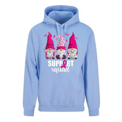 Breast Cancer Awareness Pink Gnomes Support Squad Gifts Unisex Surf Hoodie