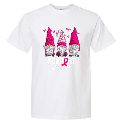 Breast Cancer Awareness Pink Gnomes Support Squad Gifts Garment-Dyed Heavyweight T-Shirt