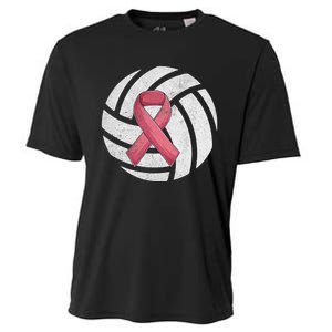 Breast Cancer Awareness Together We Fight Volleyball Pink Cooling Performance Crew T-Shirt