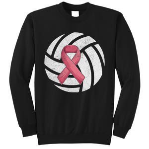 Breast Cancer Awareness Together We Fight Volleyball Pink Sweatshirt