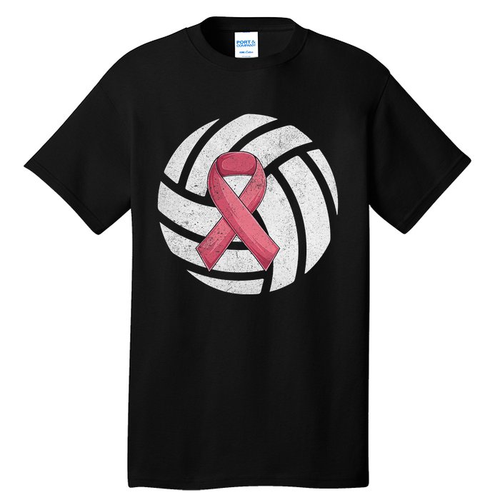 Breast Cancer Awareness Together We Fight Volleyball Pink Tall T-Shirt