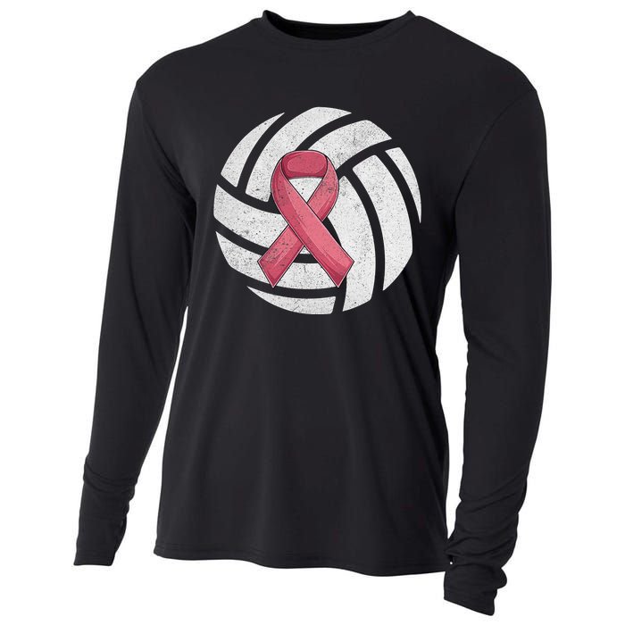 Breast Cancer Awareness Together We Fight Volleyball Pink Cooling Performance Long Sleeve Crew