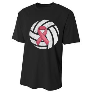 Breast Cancer Awareness Together We Fight Volleyball Pink Performance Sprint T-Shirt