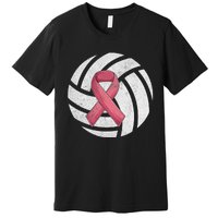 Breast Cancer Awareness Together We Fight Volleyball Pink Premium T-Shirt