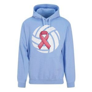 Breast Cancer Awareness Together We Fight Volleyball Pink Unisex Surf Hoodie