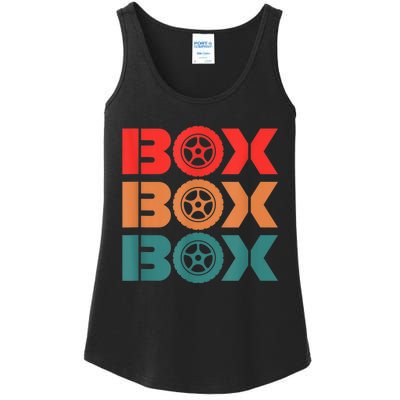 Box Car Auto Wheel Drag Racing Racer Retro Ladies Essential Tank