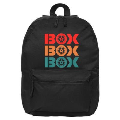 Box Car Auto Wheel Drag Racing Racer Retro 16 in Basic Backpack