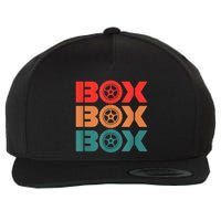 Box Car Auto Wheel Drag Racing Racer Retro Wool Snapback Cap