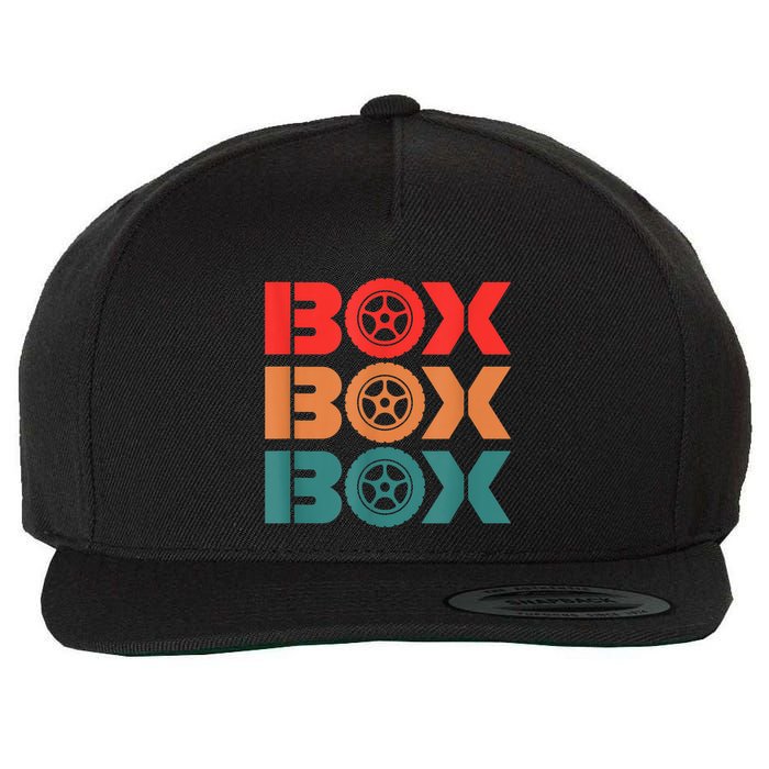 Box Car Auto Wheel Drag Racing Racer Retro Wool Snapback Cap