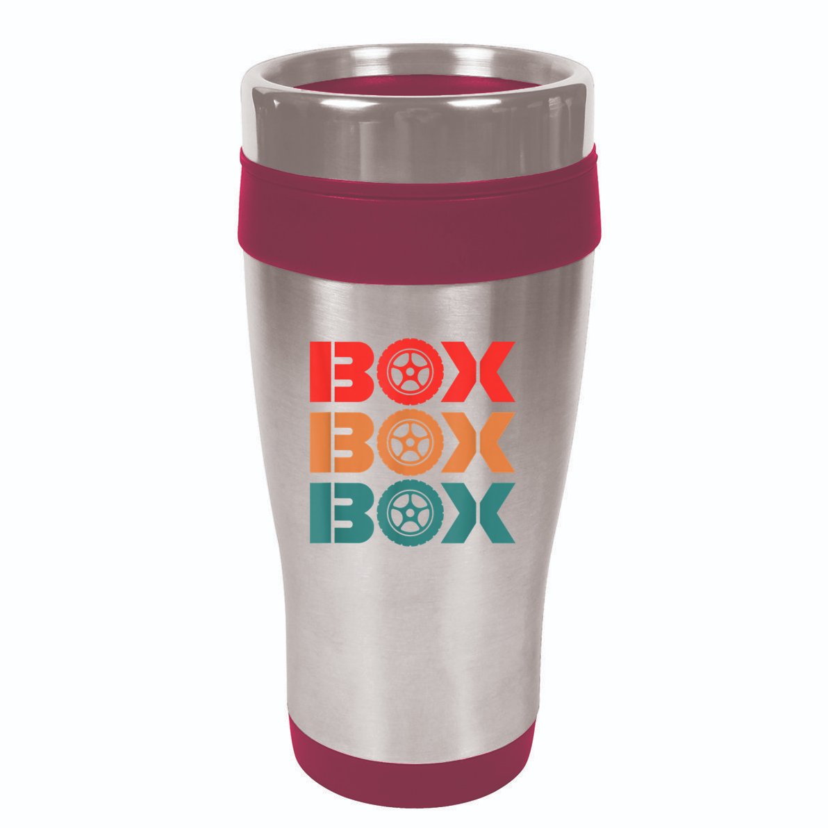 Box Car Auto Wheel Drag Racing Racer Retro 16oz Travel Tumbler