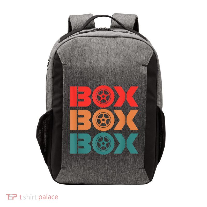 Box Car Auto Wheel Drag Racing Racer Retro Vector Backpack