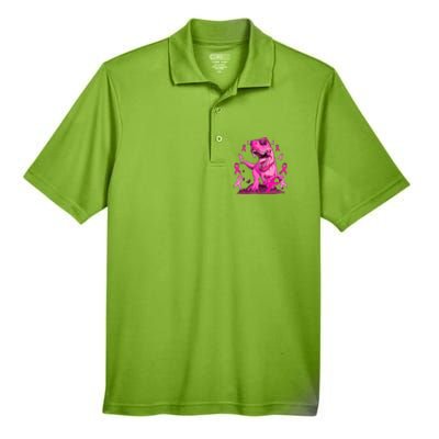 Breast Cancer Awareness Wear Pink Trex Dinosaur Men's Origin Performance Pique Polo