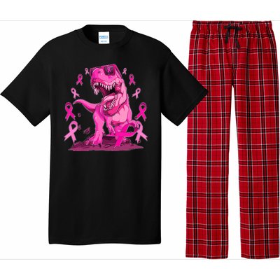 Breast Cancer Awareness Wear Pink Trex Dinosaur Pajama Set