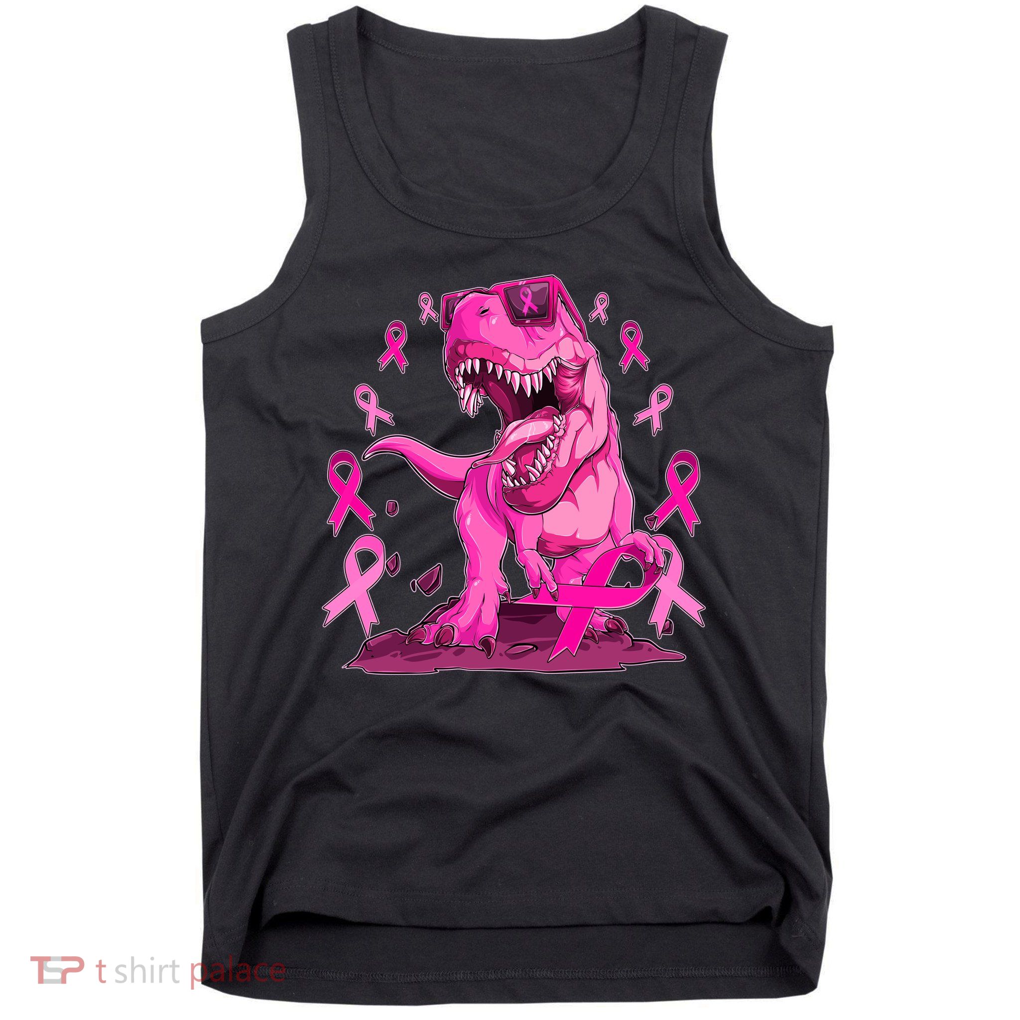Breast Cancer Awareness Wear Pink Trex Dinosaur Tank Top