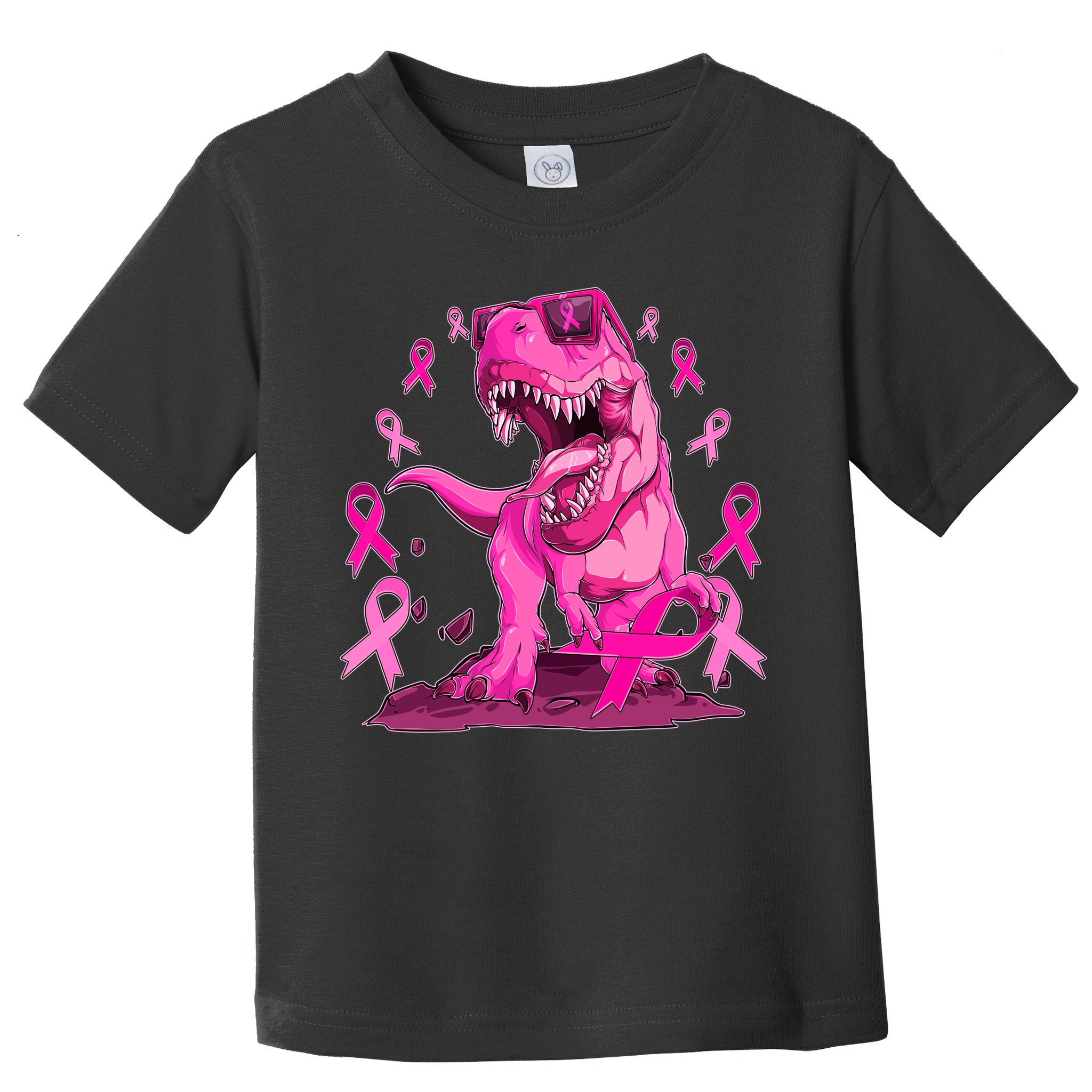 Breast Cancer Awareness Wear Pink Trex Dinosaur Toddler T-Shirt