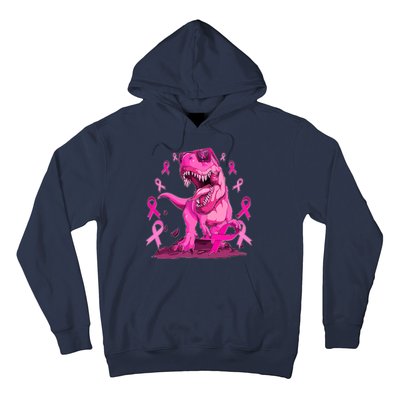 Breast Cancer Awareness Wear Pink Trex Dinosaur Hoodie