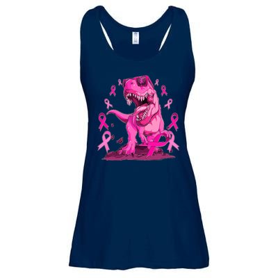 Breast Cancer Awareness Wear Pink Trex Dinosaur Ladies Essential Flowy Tank