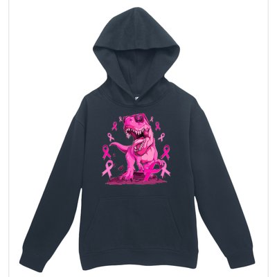 Breast Cancer Awareness Wear Pink Trex Dinosaur Urban Pullover Hoodie