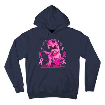 Breast Cancer Awareness Wear Pink Trex Dinosaur Tall Hoodie