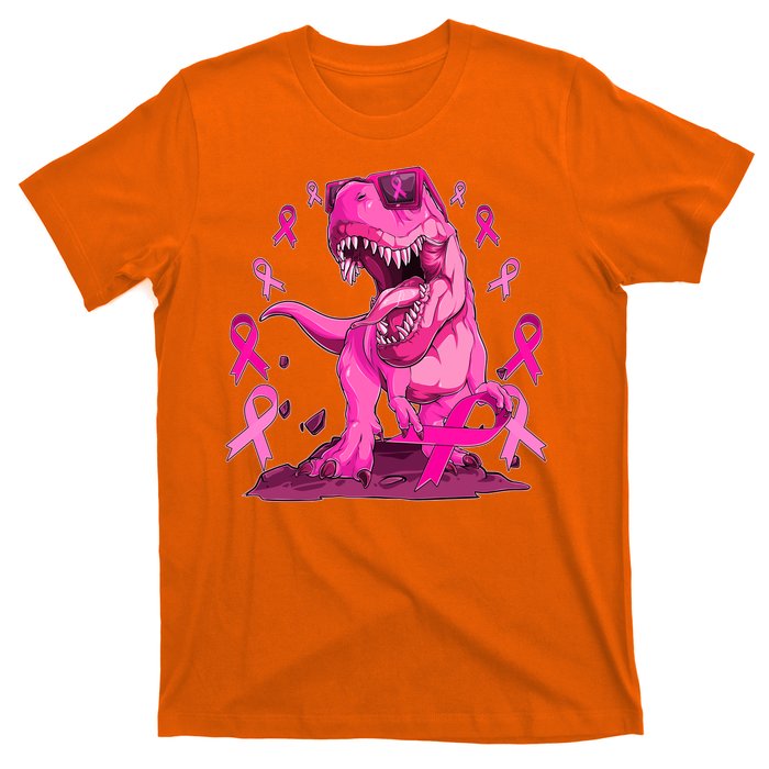 Breast Cancer Awareness Wear Pink Trex Dinosaur T-Shirt