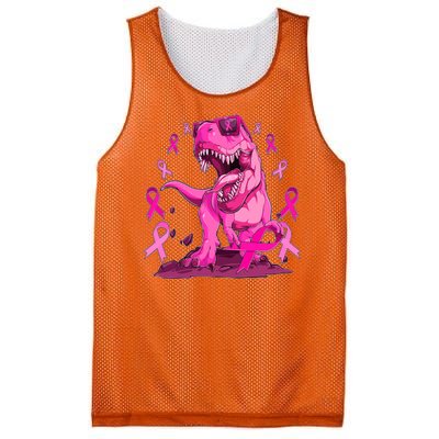 Breast Cancer Awareness Wear Pink Trex Dinosaur Mesh Reversible Basketball Jersey Tank