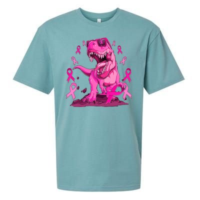 Breast Cancer Awareness Wear Pink Trex Dinosaur Sueded Cloud Jersey T-Shirt