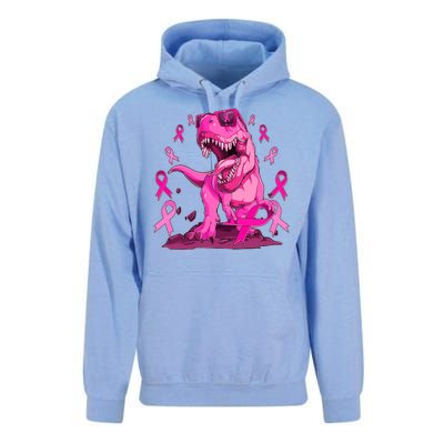 Breast Cancer Awareness Wear Pink Trex Dinosaur Unisex Surf Hoodie