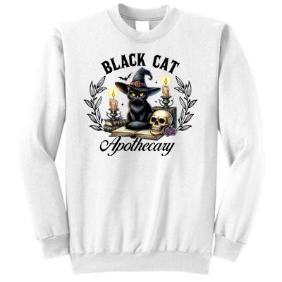 Black Cat Apothecary Funny Halloween Witchy Women Pet Love Sweatshirt