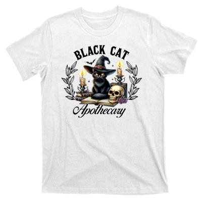 Black Cat Apothecary Funny Halloween Witchy Women Pet Love T-Shirt