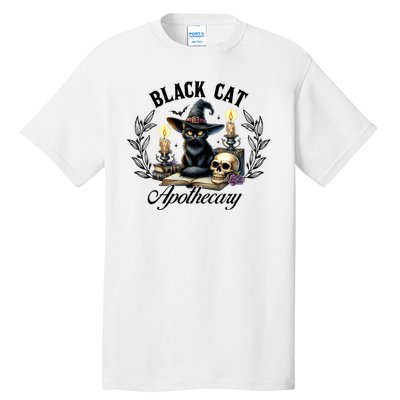 Black Cat Apothecary Funny Halloween Witchy Women Pet Love Tall T-Shirt