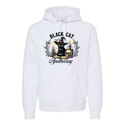 Black Cat Apothecary Funny Halloween Witchy Women Pet Love Premium Hoodie