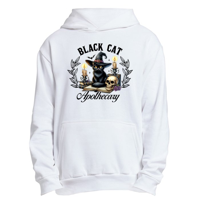 Black Cat Apothecary Funny Halloween Witchy Women Pet Love Urban Pullover Hoodie