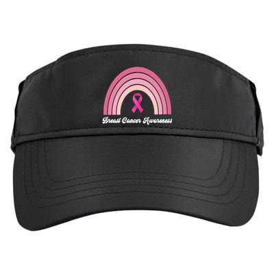 Breast Cancer Awareness Pink Rainbow Ribbon Adult Drive Performance Visor