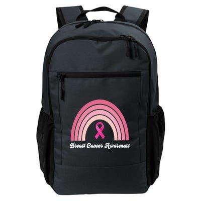 Breast Cancer Awareness Pink Rainbow Ribbon Backpack