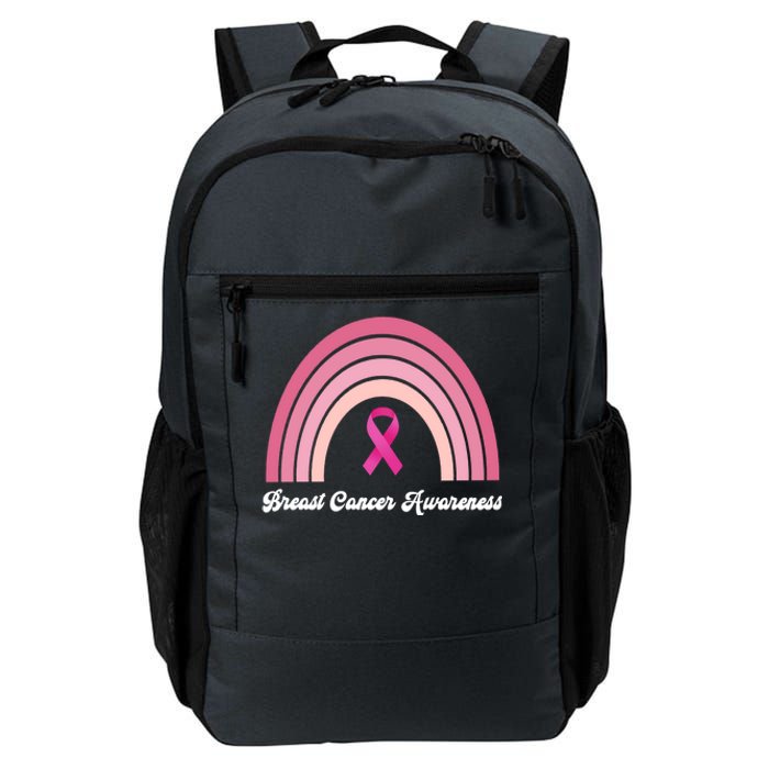 Breast Cancer Awareness Pink Rainbow Ribbon Daily Commute Backpack