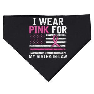 Breast Cancer Awareness I Wear Pink For My SisterinLaw USA-Made Doggie Bandana