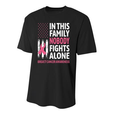 Breast Cancer Awareness Family Support Squad Breast Cancer Youth Performance Sprint T-Shirt