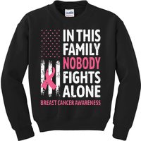 Breast Cancer Awareness Family Support Squad Breast Cancer Kids Sweatshirt