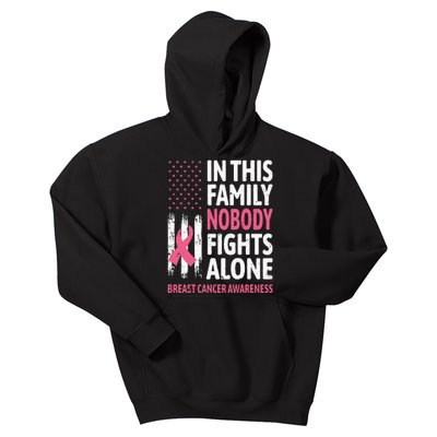 Breast Cancer Awareness Family Support Squad Breast Cancer Kids Hoodie