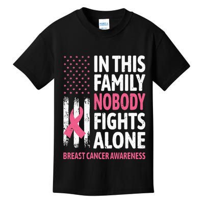 Breast Cancer Awareness Family Support Squad Breast Cancer Kids T-Shirt