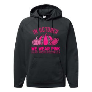 breast cancer awareness in october we wear pink Performance Fleece Hoodie