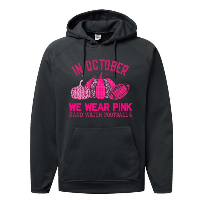 breast cancer awareness in october we wear pink Performance Fleece Hoodie