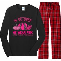 breast cancer awareness in october we wear pink Long Sleeve Pajama Set