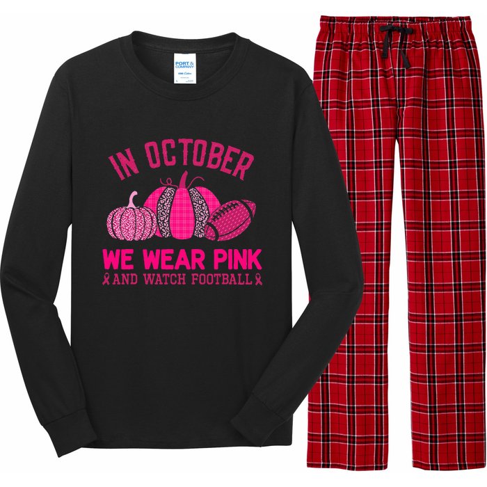 breast cancer awareness in october we wear pink Long Sleeve Pajama Set