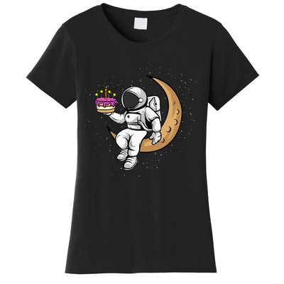 Birthday cake Astronauts in space - Astronaut has Birthday Women's T-Shirt