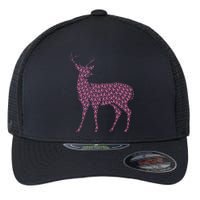 Breast Cancer Awareness Pink Ribbon Survivor Deer Flexfit Unipanel Trucker Cap