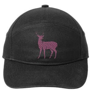 Breast Cancer Awareness Pink Ribbon Survivor Deer 7-Panel Snapback Hat