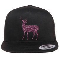 Breast Cancer Awareness Pink Ribbon Survivor Deer Flat Bill Trucker Hat